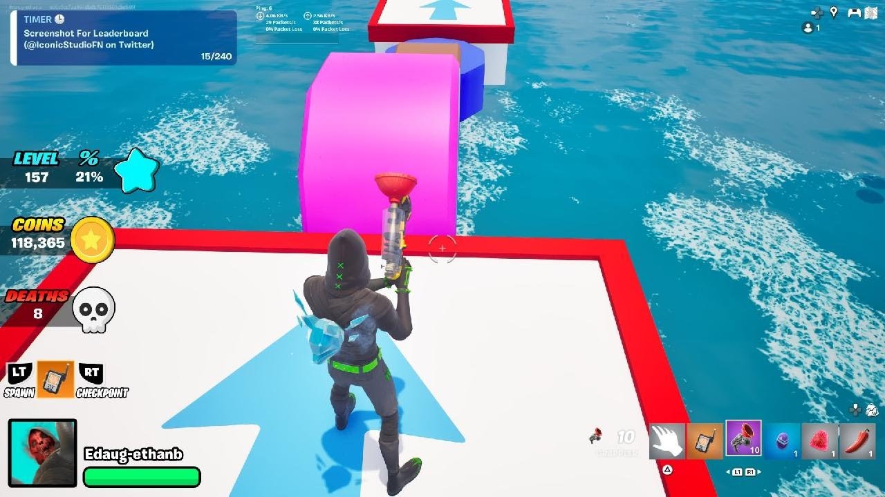 Fortnite chapter 7 season 1 deathrun challenge grinding