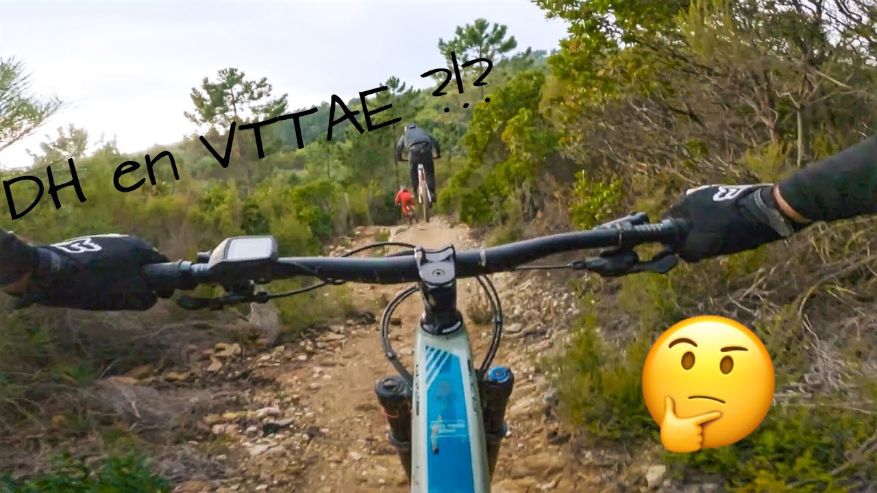 On ride les fameuses DH de Mandelieu en VTTAE