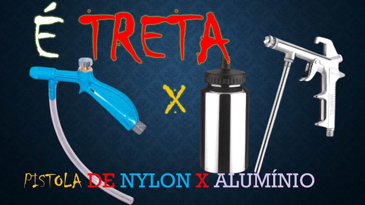 COMPARAÇÃO NA PRÁTICA PISTOLA DE PULVERIZAÇÃO E EMBORRACHAMENTO BATIDA DE PEDRA, NYLON X ALUMÍNIO.