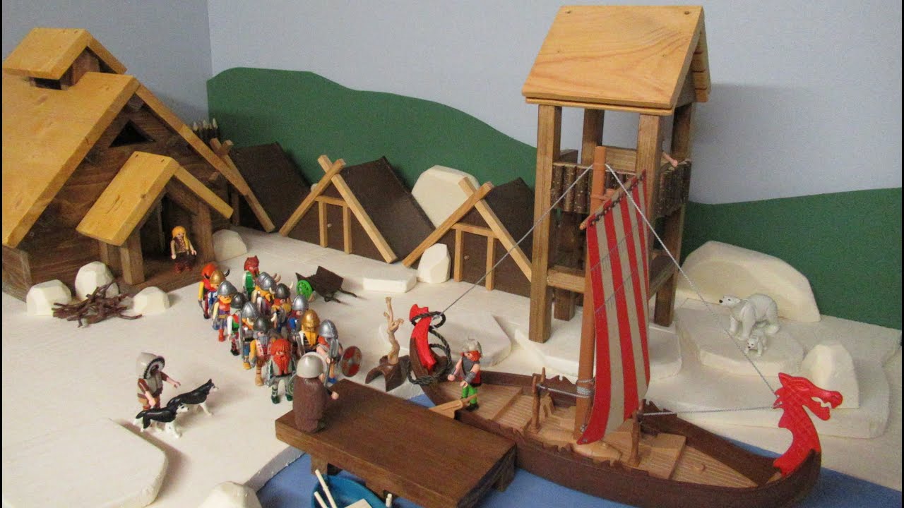 The Vikings discover America in the year 1000! Stop motion Playmobil!