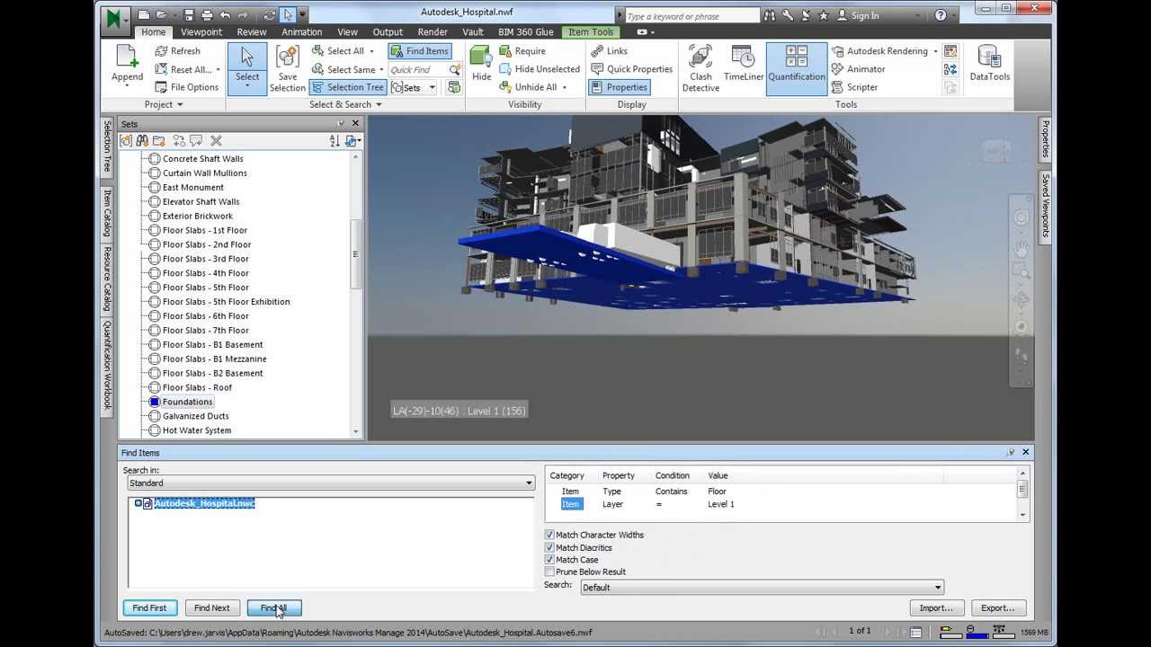 Navisworks Selection Set Creation