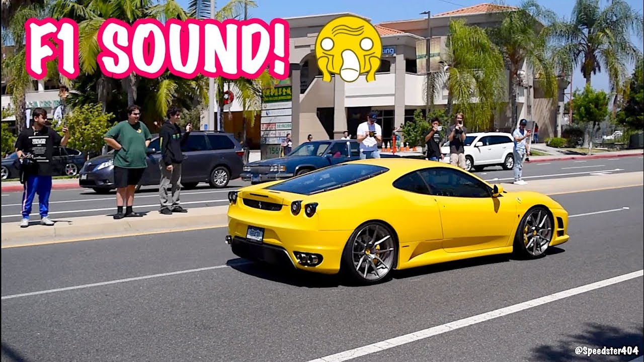 These Ferrari F430 S-Line Exhaust SOUNDS LIKE AN F1 CAR! Loud Exhaust Making Car Alarms Go Off