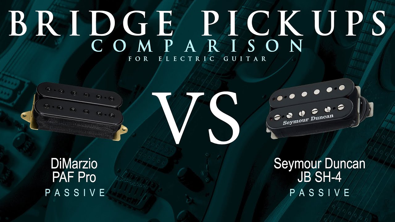 DiMarzio PAF PRO vs Seymour Duncan JB SH-4 - Passive Bridge Guitar Pickup Comparison Tone Demo