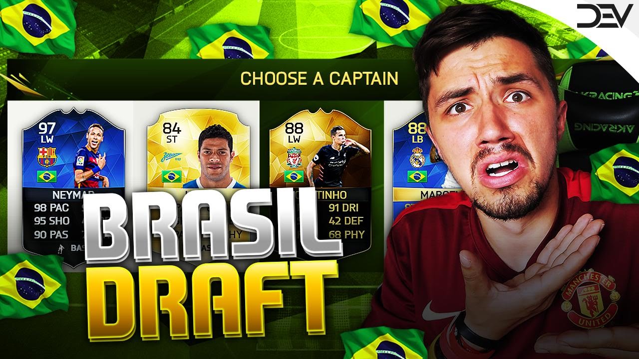 CAŁY BRAZYLIJSKI DRAFT ?! - FIFA 16 FUT DRAFT /w. DEV