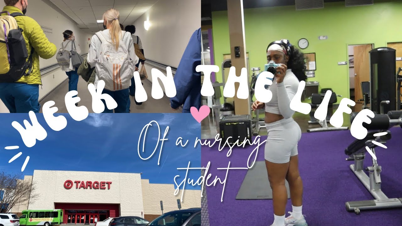 WEEK IN THE LIFE OF A NURSING STUDENT l 1st med-surg exam, clinicals, gym, target runs, + more