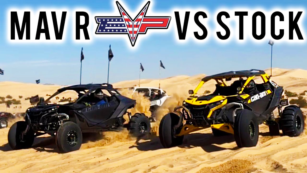 Maverick R EVO Tune против стандартного Maverick R Race! Битва лошадиных сил в Глэмисе!
