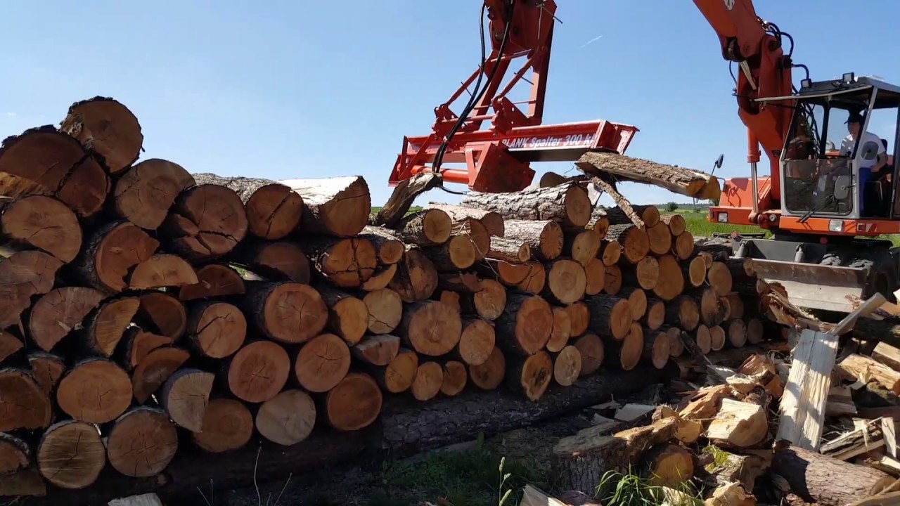 Baggerspalter / Holzspalter am Atlas 1404 Mobilbagger