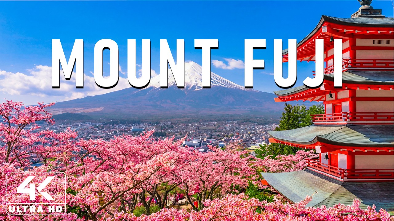Spring in Mt. Fuji 4K 🌸 Discover Cherry Blossoms, Majestic Fuji Views & Peaceful Pagoda Zen