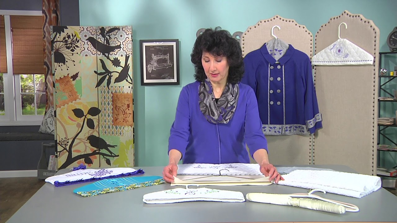 Joanne Banko makes a quick and easy padded hanger cover. As seen on It's Sew Easy TV show1403-2.