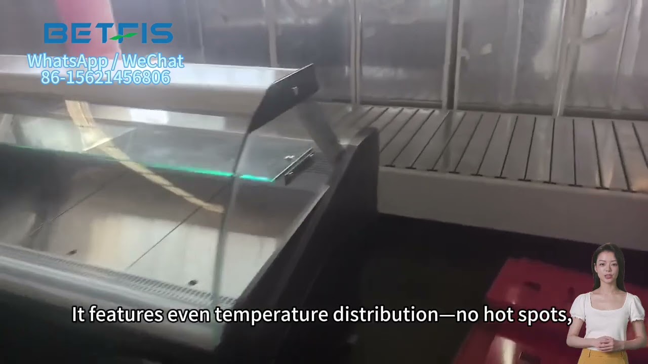 Curved Glass Door Deli Cabinet 🤩Embraco Brand Compressor, Copper Pipe  🤗BETFIS CHINA COMPANY😆