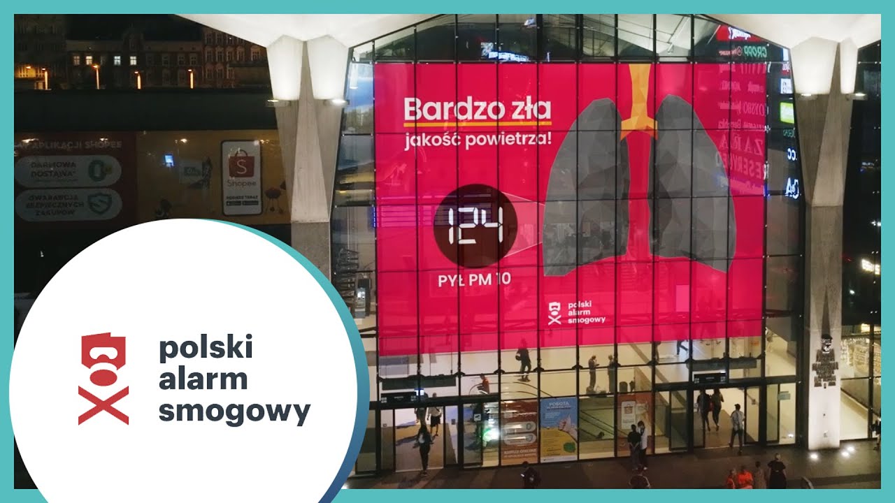 Polski Alarm Smogowy &ndash; telebimy ostrzegają o złej jakości powietrza