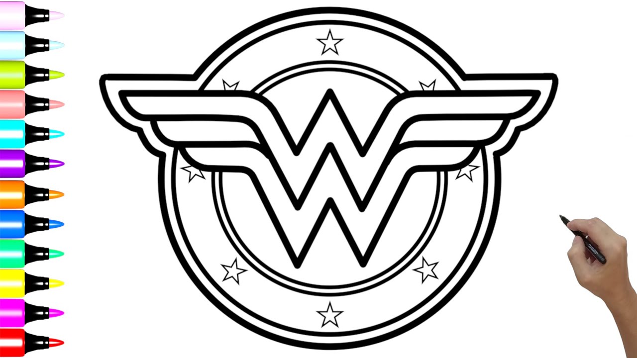 HOW TO DRAW A WONDER WOMAN SHIELD! - DRAW IT NOW! WONDER WOMAN LOGO