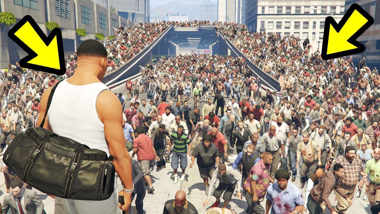 GTA 5 - SAVING Los Santos from a HUGE Zombie Hoard!!