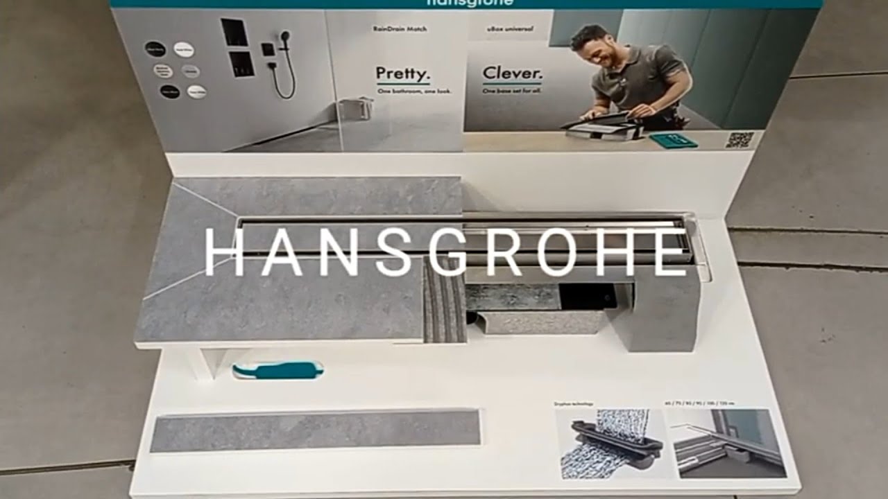 Hansgrohe under tile Drainage RainDrain Match uBox universal Dryphon technology 60 70 80 90 100 120