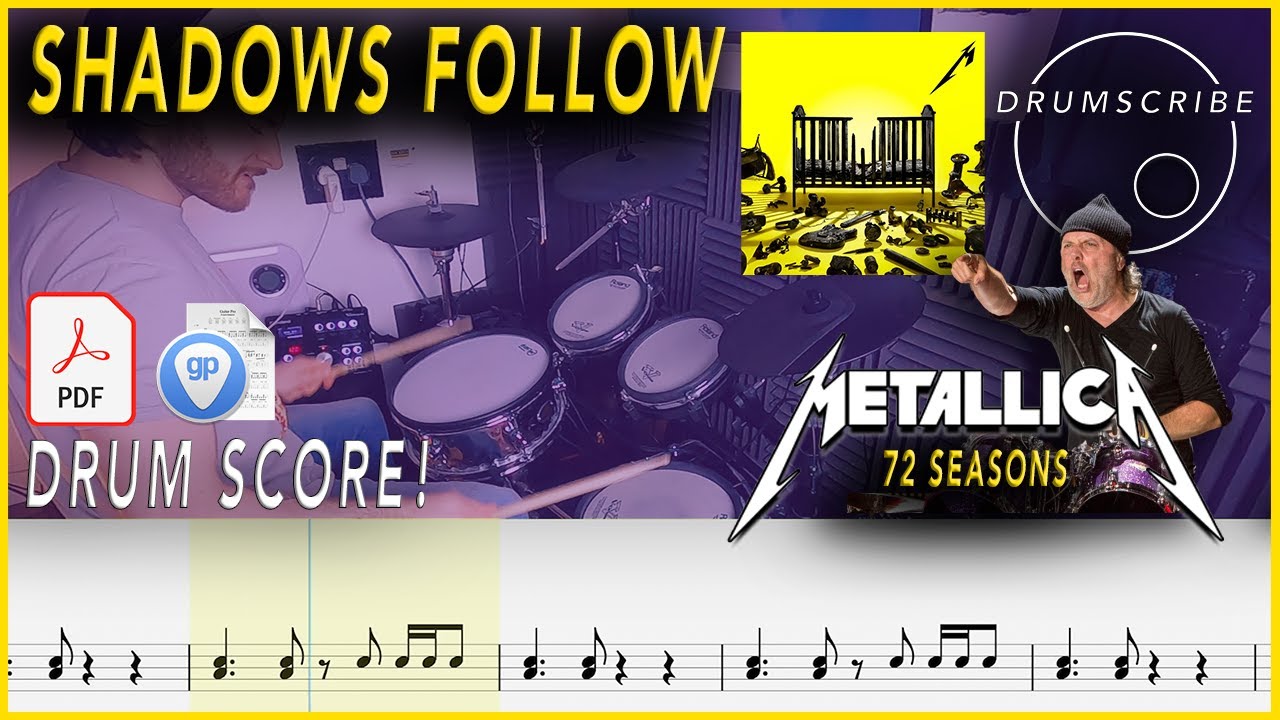 Shadows Follow - METALLICA (72 Seasons) | DRUM SCORE Sheet Music | #89 DRUMSCRIBE