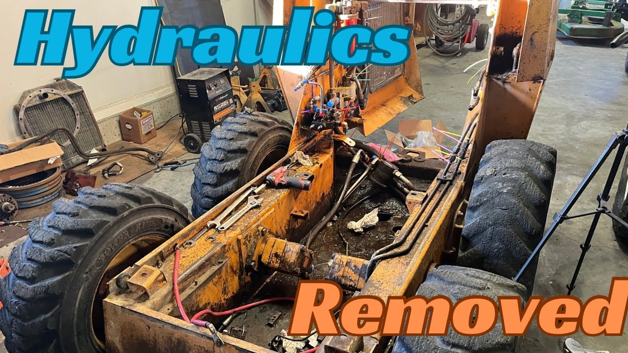 Восстановление Case 1840 — снятие двойного насоса и гидравлических линий
