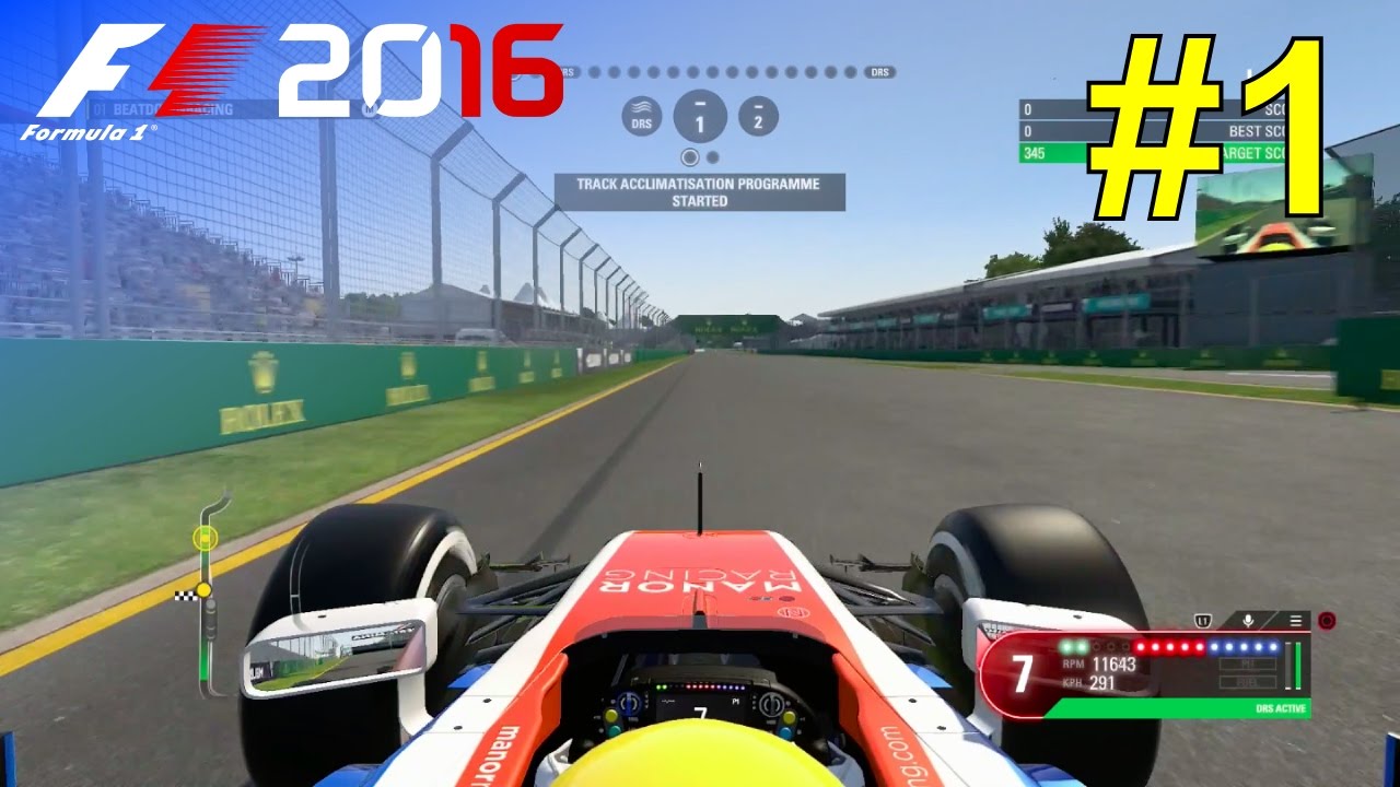 F1 2016 - Career Mode #1: Australian Grand Prix - Free Practice & Qualifying