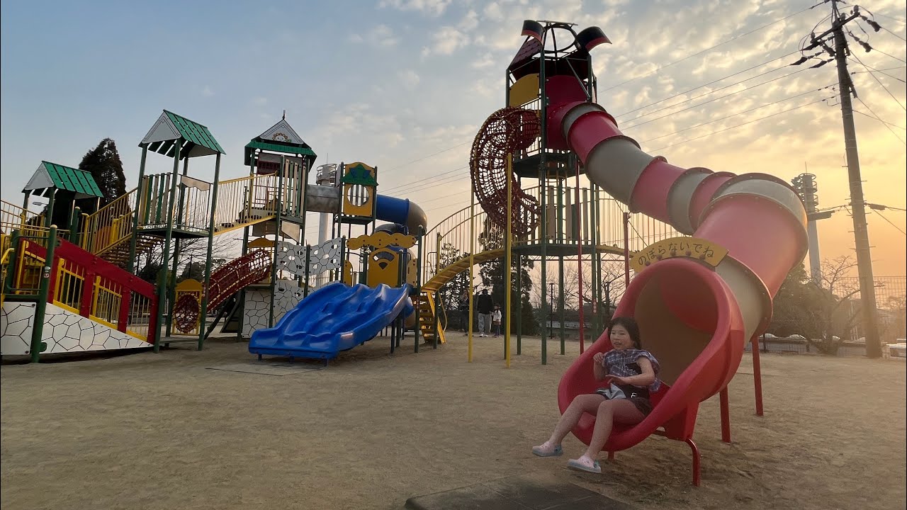 あったかくなって久々お出かけ！尾張旭市の【城山公園】の大型コンビ遊具を満喫してきた‼️