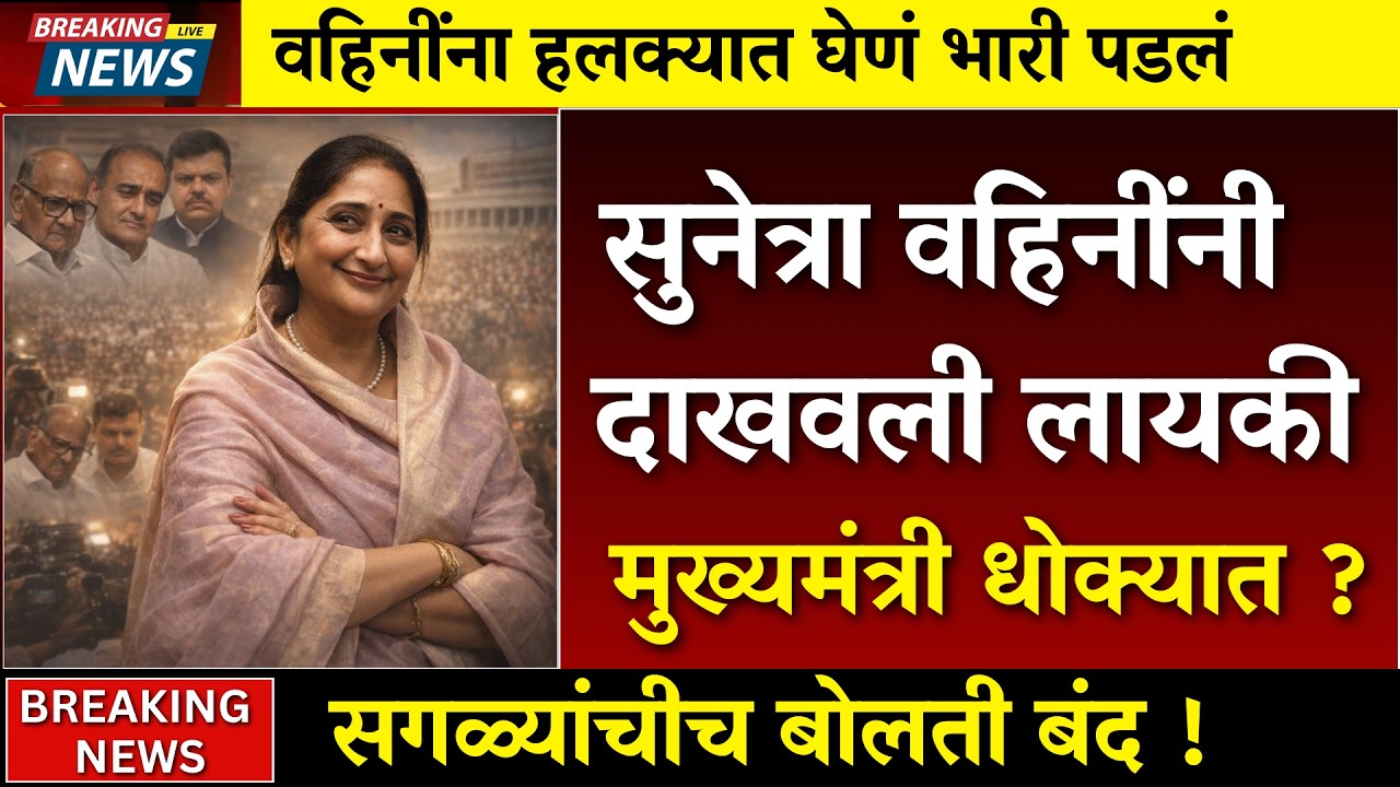 वहिनींचा दणका राज्यात भूकंप सर्वांची बोलती बंद  |sharad pawar |rohit pawar | sunetra pawar