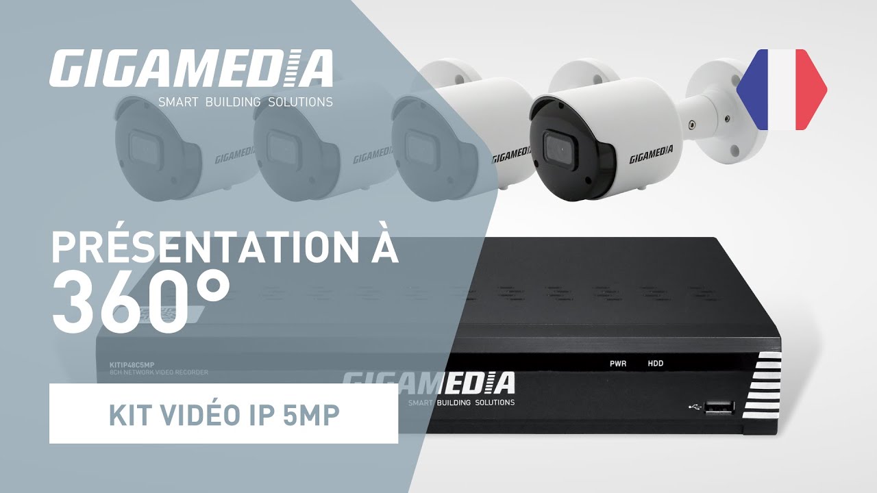 Pr&eacute;sentation KIT IP VIDEOSURVEILLANCE GIGAMEDIA