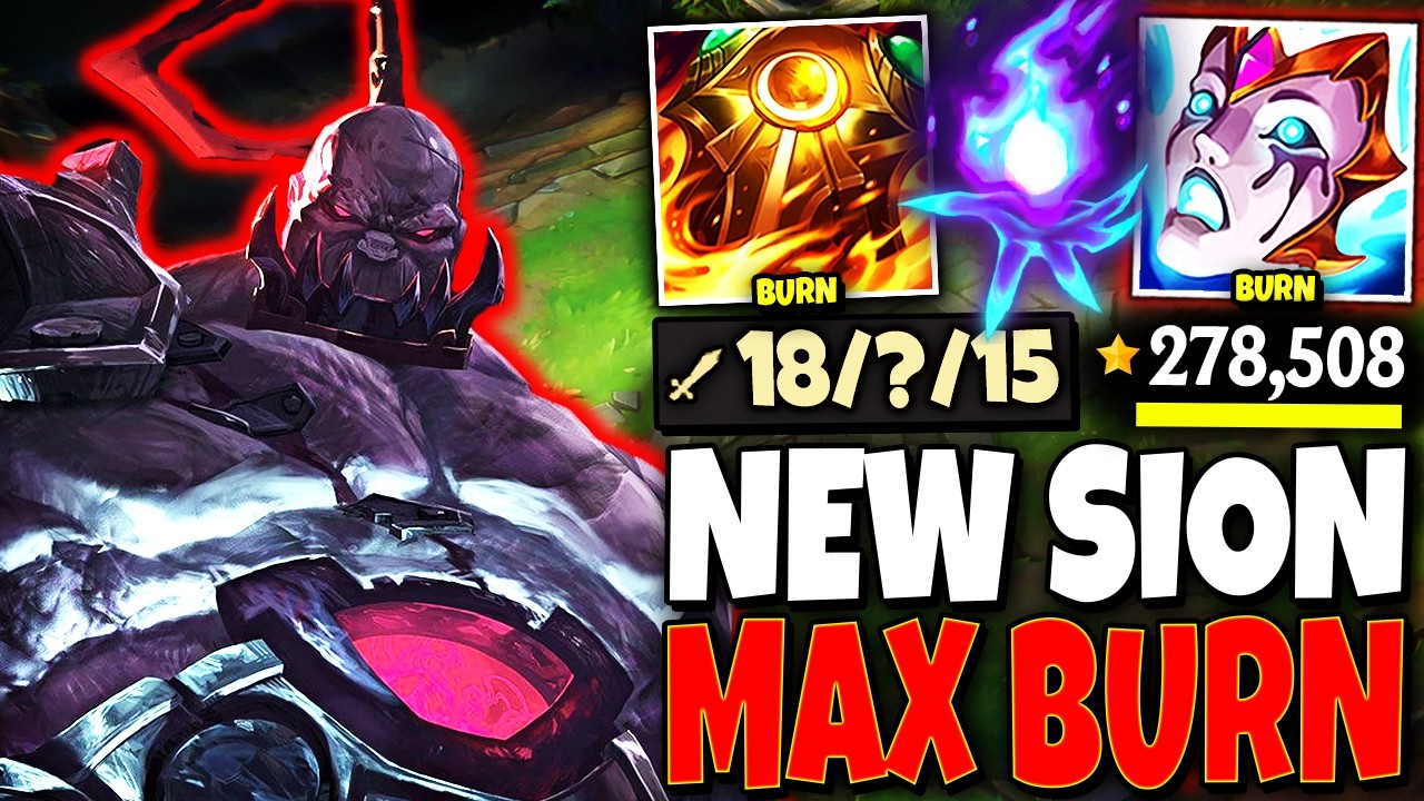 I Created a NEW TOP LANE TERROR: My MAX BURN SION Build is HERE TO MELT ALL 🔥🔥 - s16 Gameplay