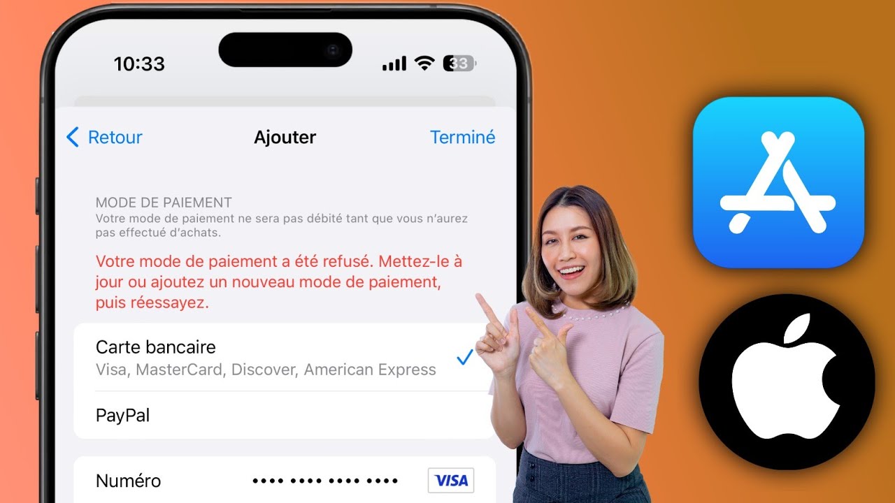 Comment r&eacute;parer votre mode de paiement refus&eacute; App Store | iOS 2026