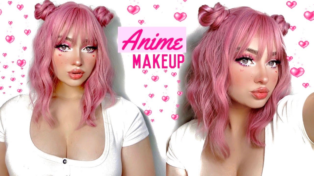 Cute Anime Makeup ! Pink Edition 😝