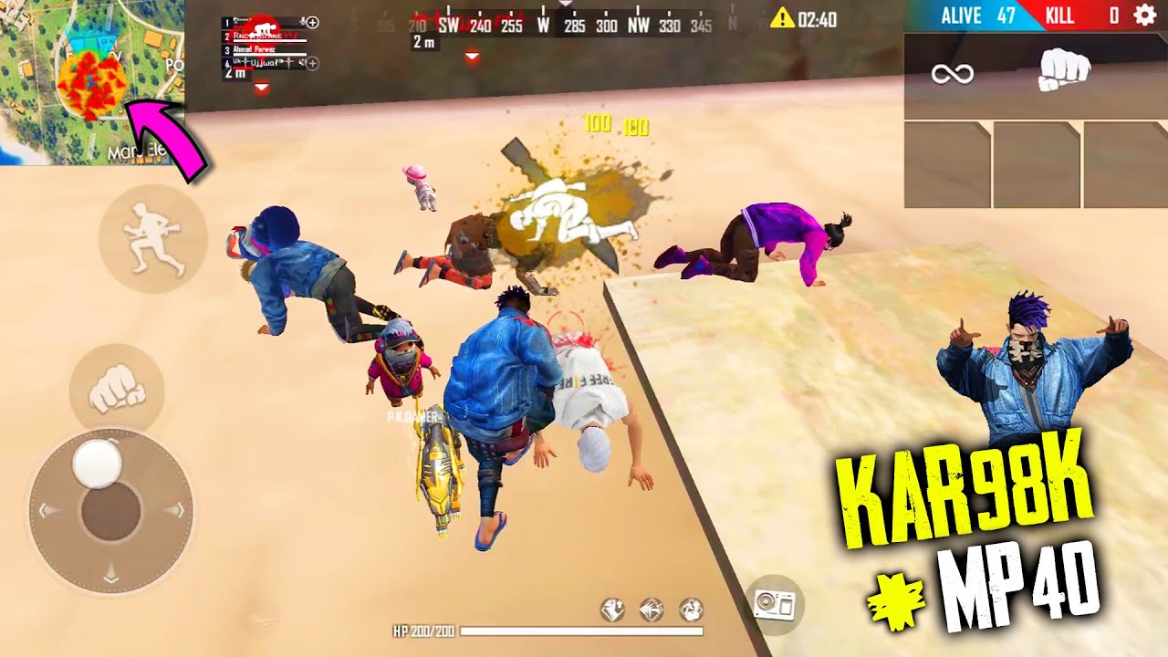 Amazing Op Gameplay With Kar98 + Mp40 | King Of Factory Fist Fight | Garena Free Fire - P.K. GAMERS