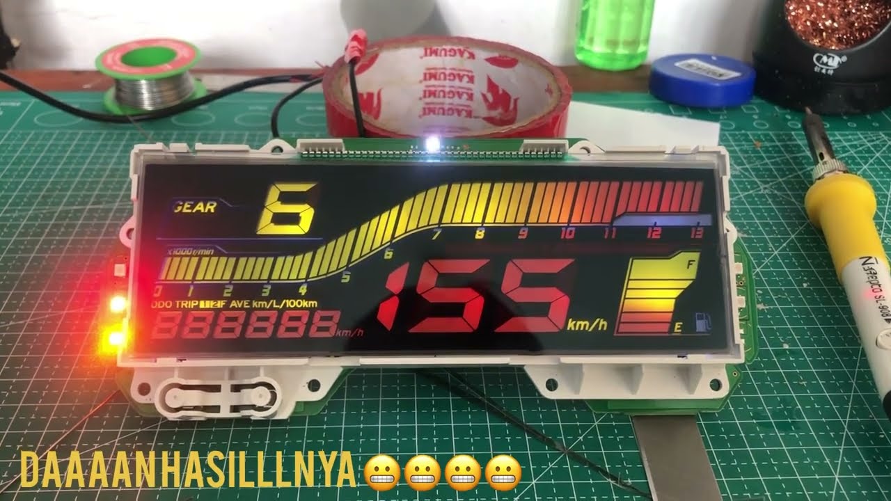 Tutorial pemasangan sticker custome LCD speedometer R15 V3 / Vixion R VVA