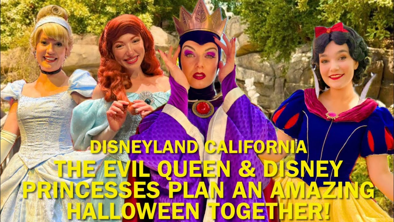 Evil Queen, Snow White, Cinderella & Ariel Plan An AMAZING Halloween Together at Disneyland #disney 