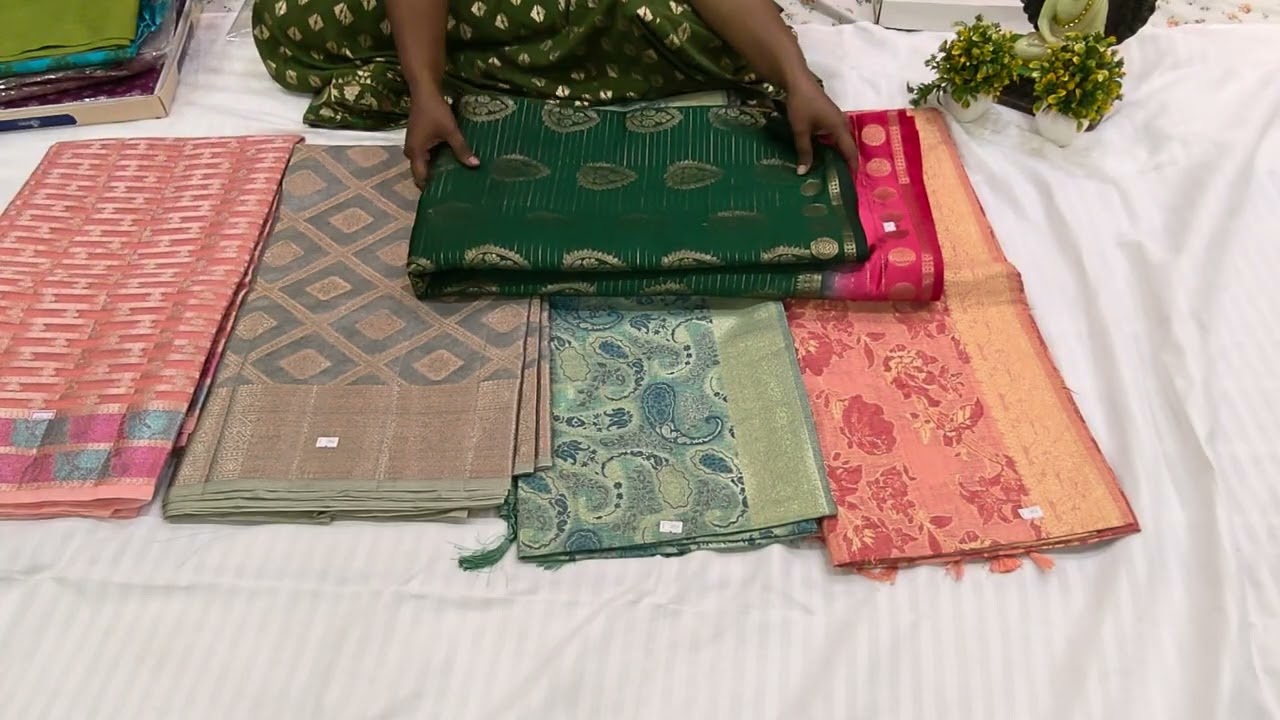 New zoot light weight party wear sarees collection....