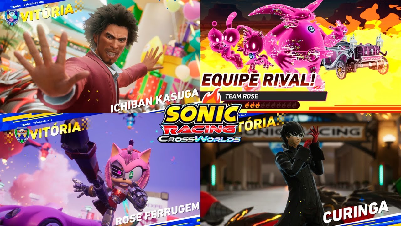 Mais Personagens de DLC e o Team Rose com esse carro feio - Sonic Racing Crossworlds