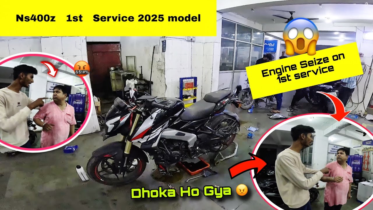 Ns400z 1st service 2025 model 😭| Engine Seize ho jaata 💔
