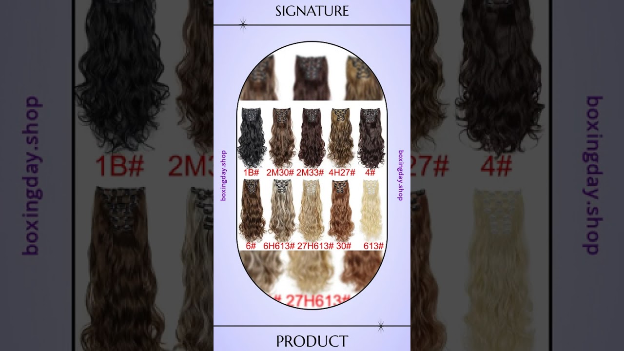 24" Long Curly Clip-In Hair Extensions – Soft, Ombre & Heat-Resistant