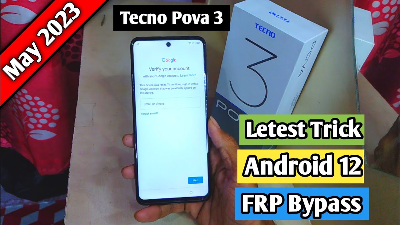 Tecno Pova 3 FRP Bypass Account Android 12 | Tecno Pova (LF7) FRP Google Account Bypass Unlock