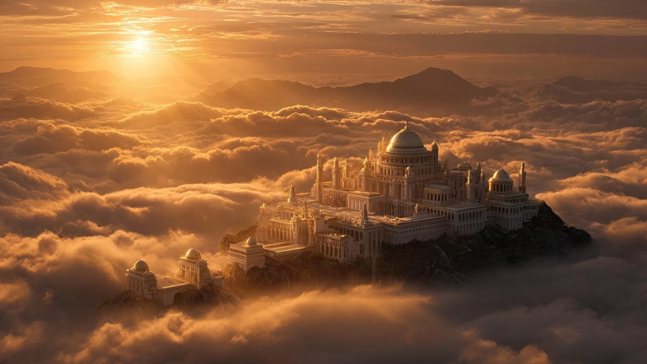 Gate of Heavens 4K | Celestial Palace in the Clouds & Sleep Music ☁🌙