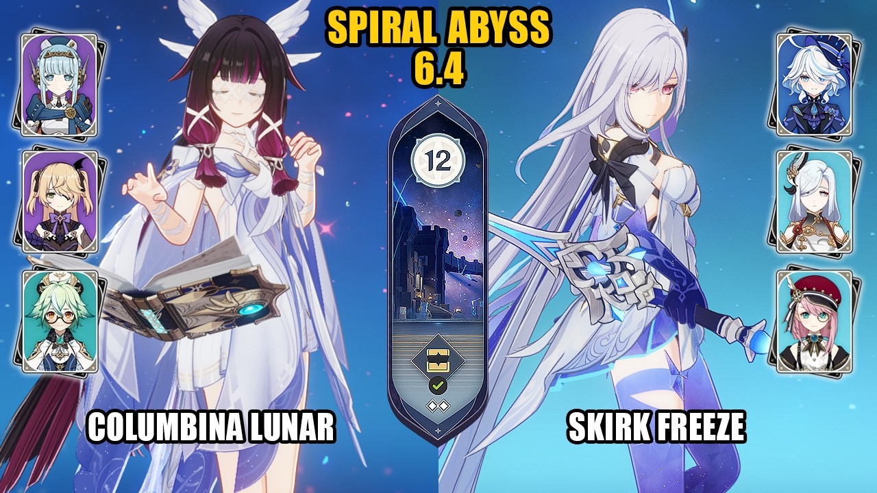 [Spiral Abyss 6.4] NEW F2P Columbina Lunar Charged & Skirk Freeze |Luna V| Genshin Impact