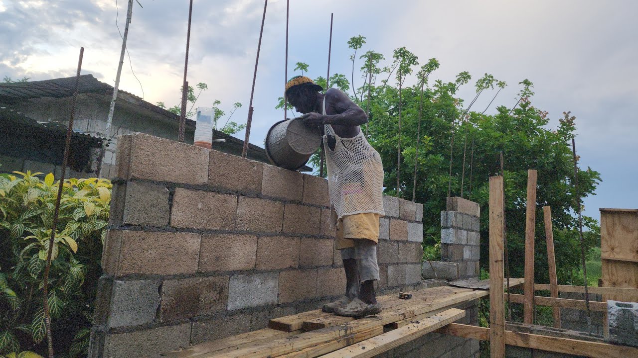 quick update on the house buying gravel  and casting blocks packets
