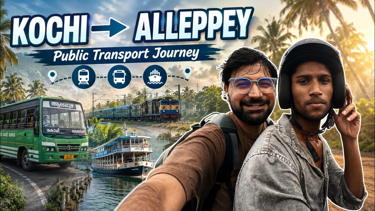 Kochi to Alleppey by Public Transport 🇮🇳 | Budget Kerala Journey