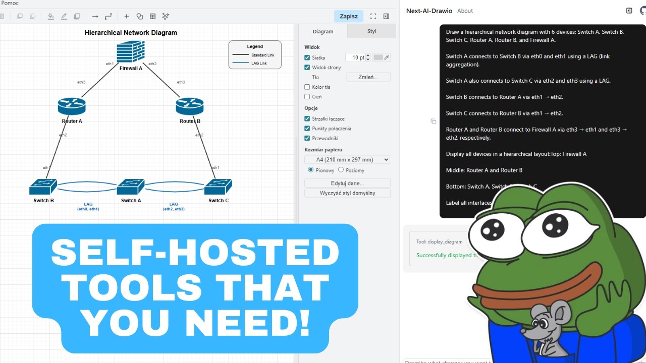 🚀 Przegląd 5 Narzędzi do Self-Hostingu! 🖥️ PiMan, ComposeToolBox, NetWatcher, Gunter, NextAiDrawIO