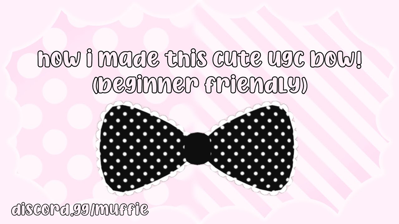 how i made a cute lace bow (roblox ugc) (beginner friendly!)
