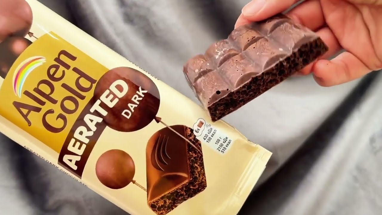 Alpen Gold Aerated Dark Unboxing 🍫 Airy Dark Chocolate ASMR