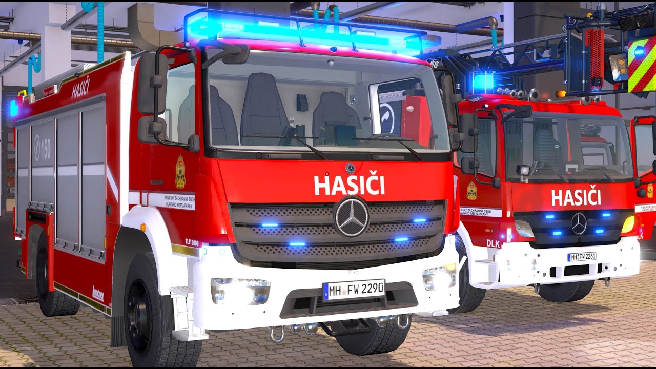 Emergency Call 112 - Prague TLF 3000 Tanker on Duty! 4K