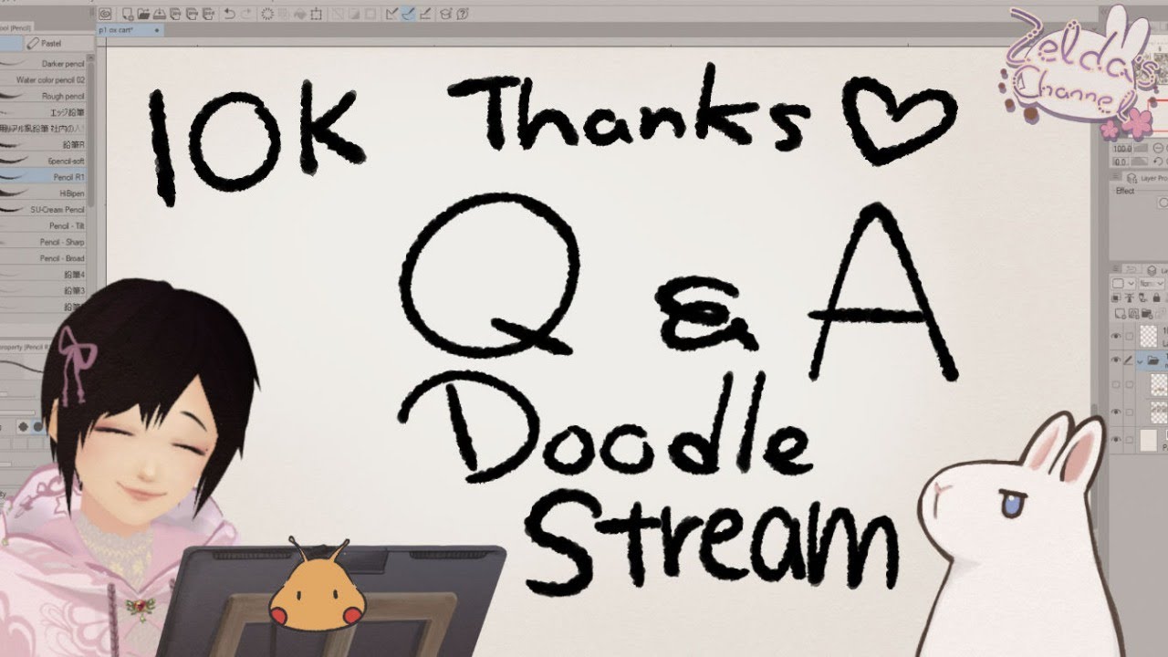 10K Thanks!  Q&A Live Doodle Stream