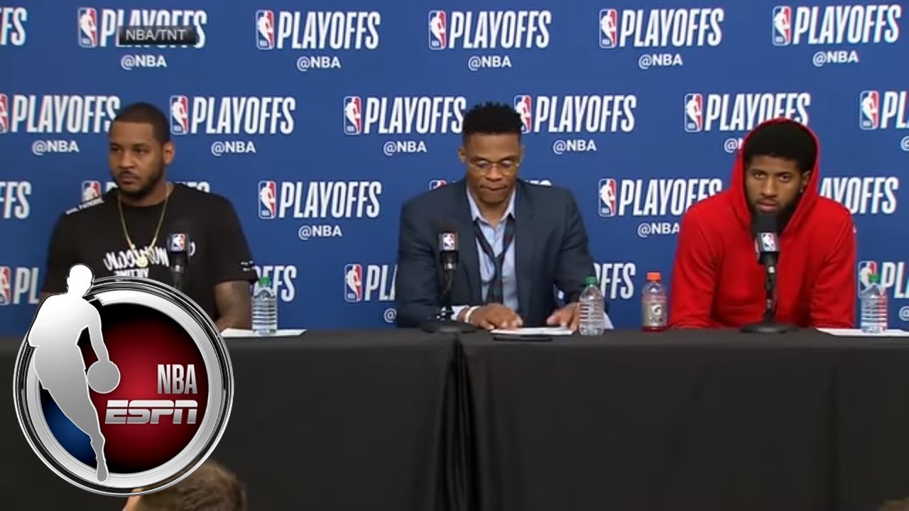 [FULL] Carmelo Anthony, Russell Westbrook and Paul George after Game 4 loss to Jazz | NBA on ESPN