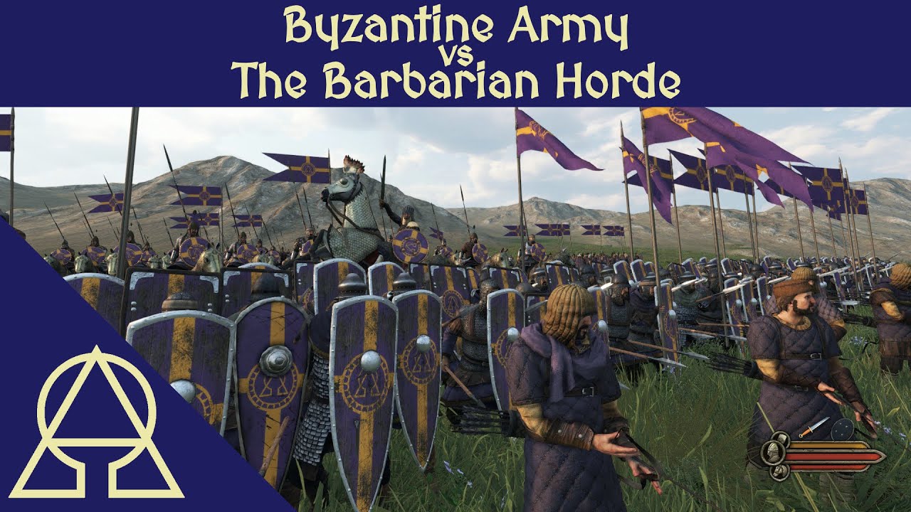 Byzantine Army vs The Barbarian Horde - Mount and Blade II Bannerlord