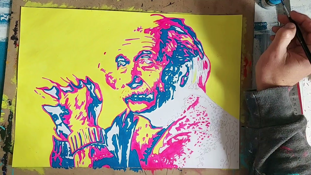 WATCH ME PAINT - Albert Einstein - SPEED PAINT - POP ART