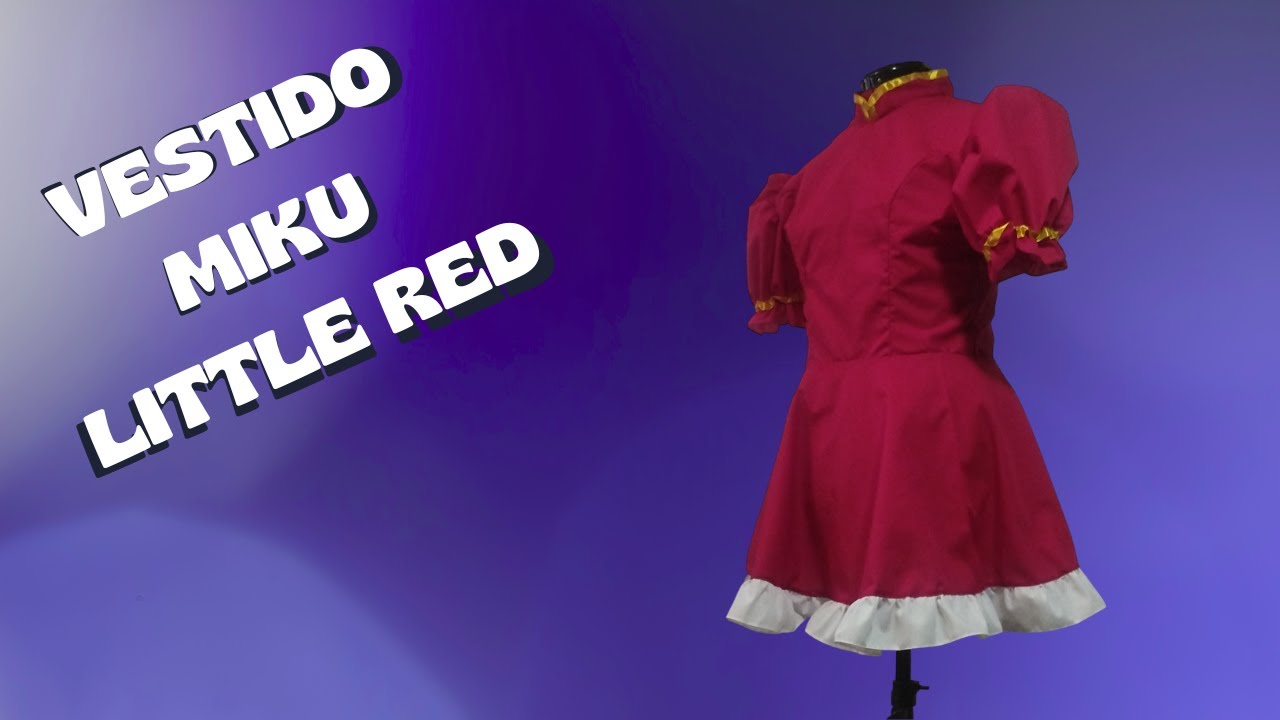 🎀VESTIDO ROJO de HATSUNE MIKU Little Red ✨ | Tutorial de costura paso a paso