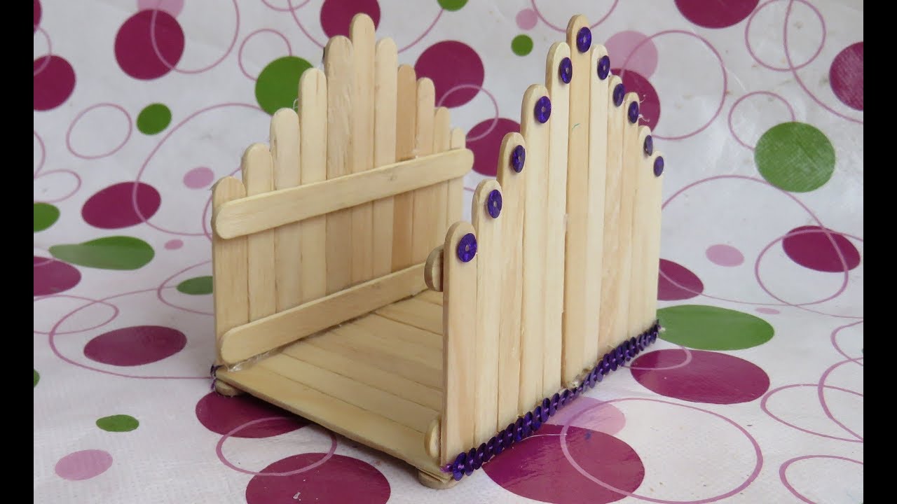 Servilletero Hecho Con Palitos De Paleta