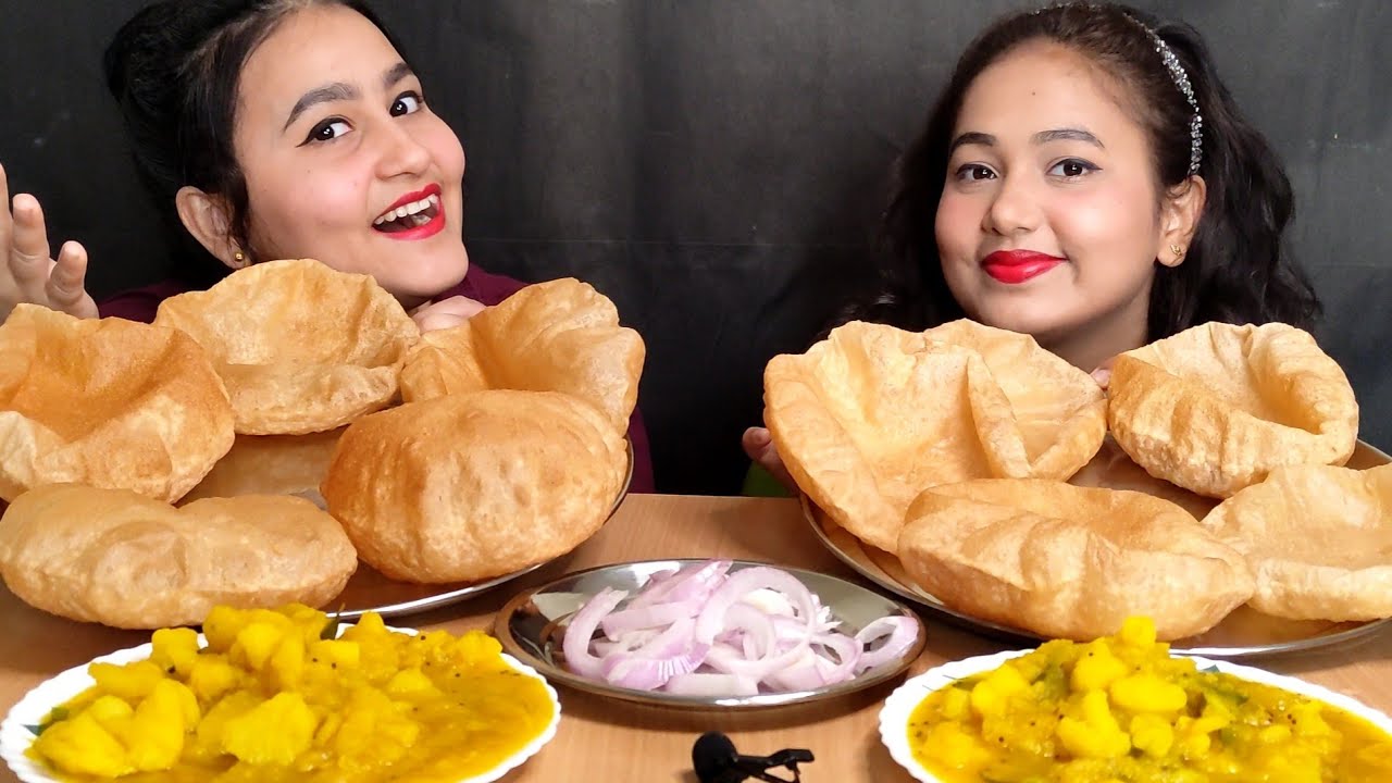 Puri, Aloo Pyaz Ki Sabzi 😋🤤 eating challenge ft. @PratimaShuklaa II punishment🤯😱